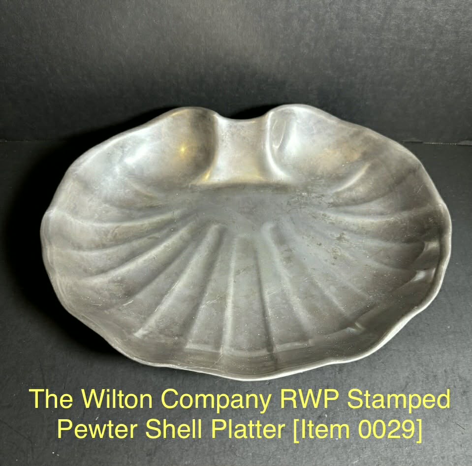 The Wilton Company RWP Stamped Pewter Shell Platter [Item 0029]