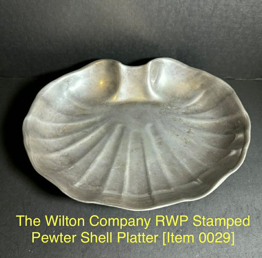 The Wilton Company RWP Stamped Pewter Shell Platter [Item 0029]
