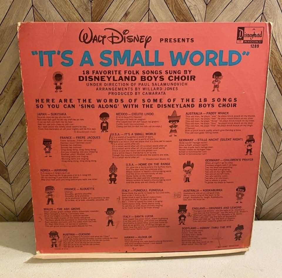 Walt Disney presents "It's a Small World" Vinyl LP 1965