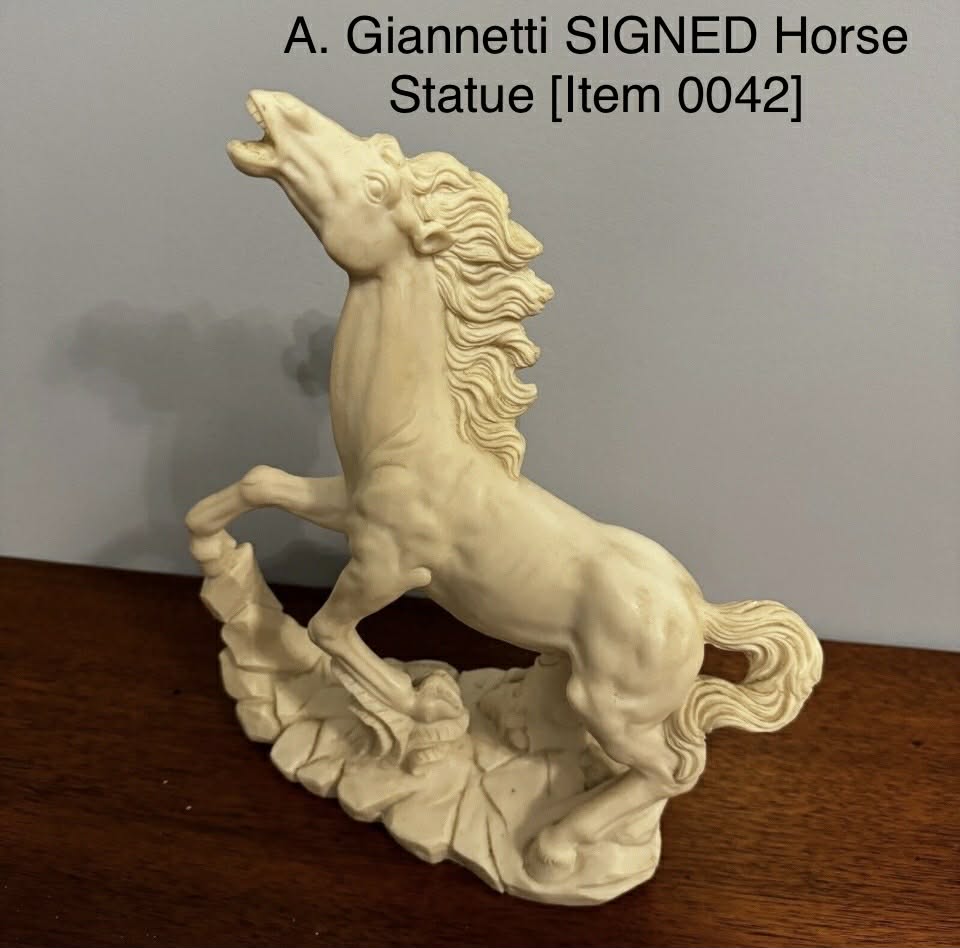 A. Giannetti SIGNED Horse Statue [Item 0042]
