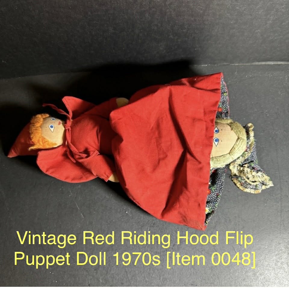 Vintage Red Riding Hood Flip Puppet Doll 1970s [Item 0048]