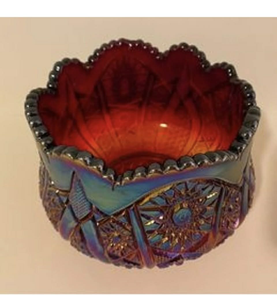 Vintage Tulip Shaped Carnival Glass Bowl [Item 004]