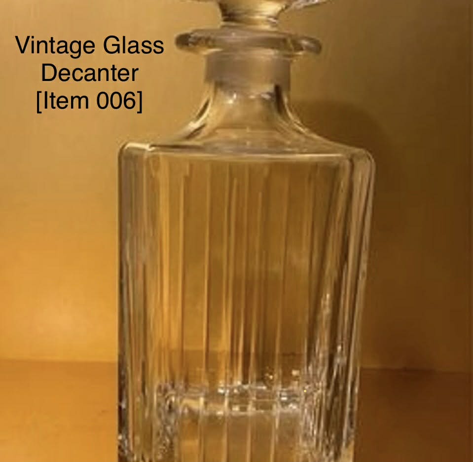 Vintage Glass Decanter [Item 006]