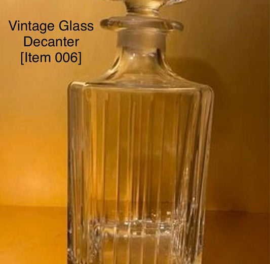 Vintage Glass Decanter [Item 006]