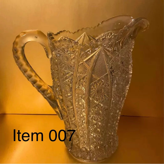 Molded Lead Glass Pitcher [Item 007]