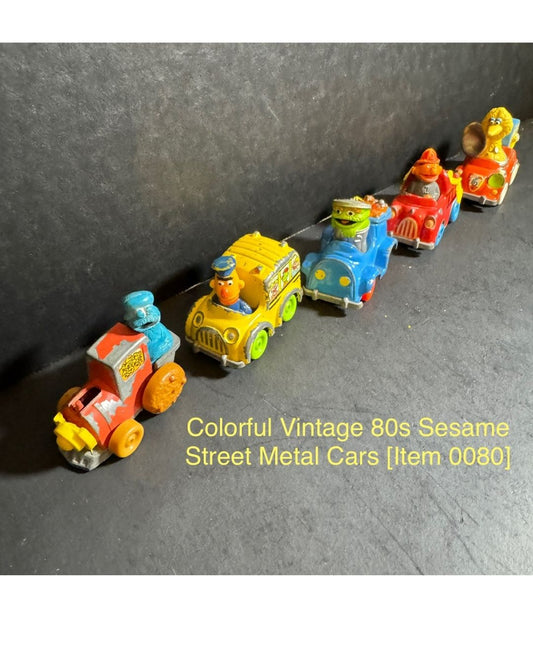 Colorful Vintage 80s Sesame Street Metal Cars [Item 0080]