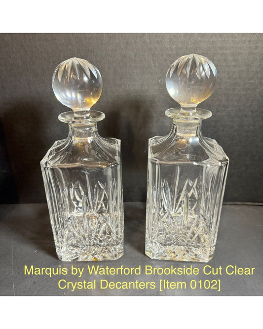 Marquis by Waterford Brookside Cut Clear Crystal Decanters [Item 0102]