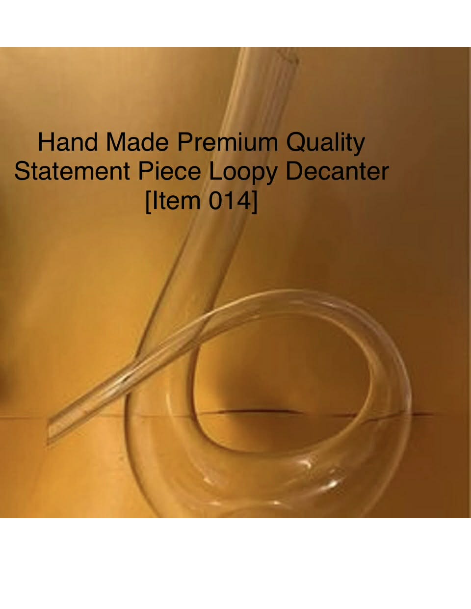Hand Made Premium Quality Statement Piece Loopy Decanter [Item 014]
