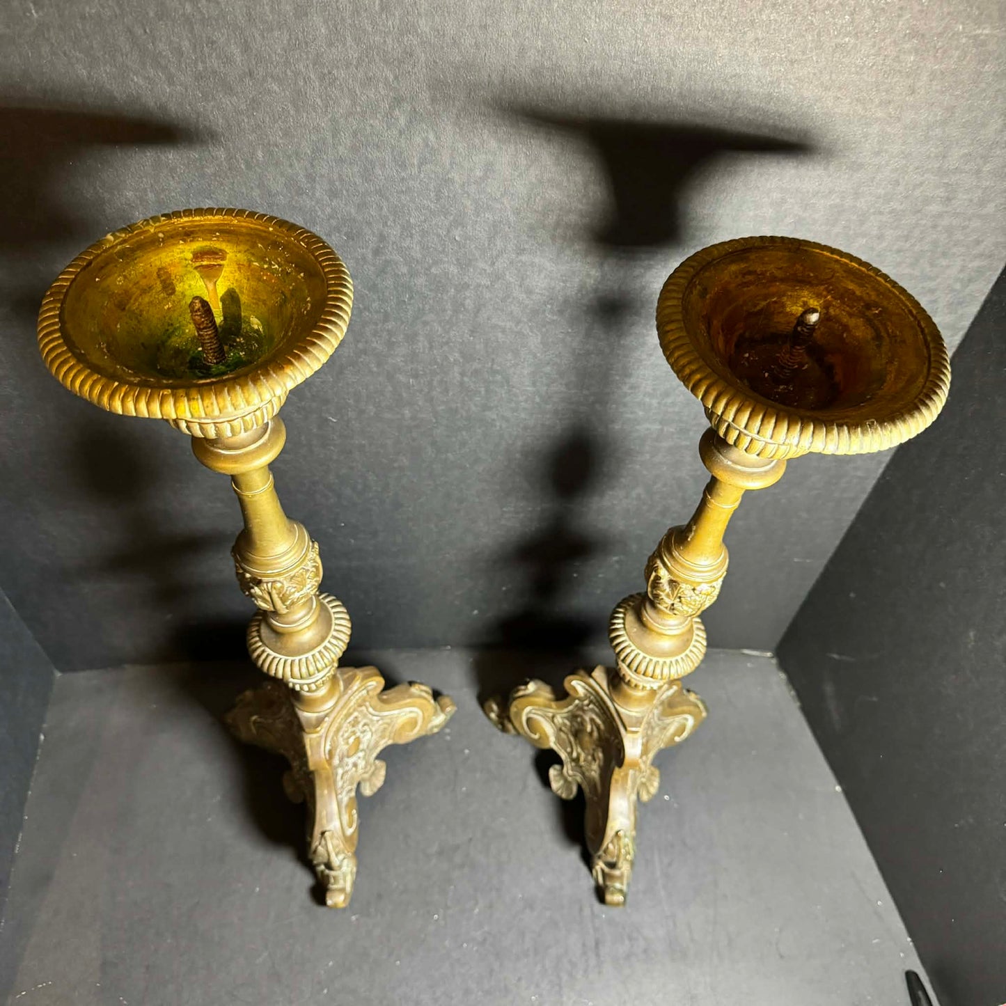 Metal Candle Holder Pair [Item 0140]