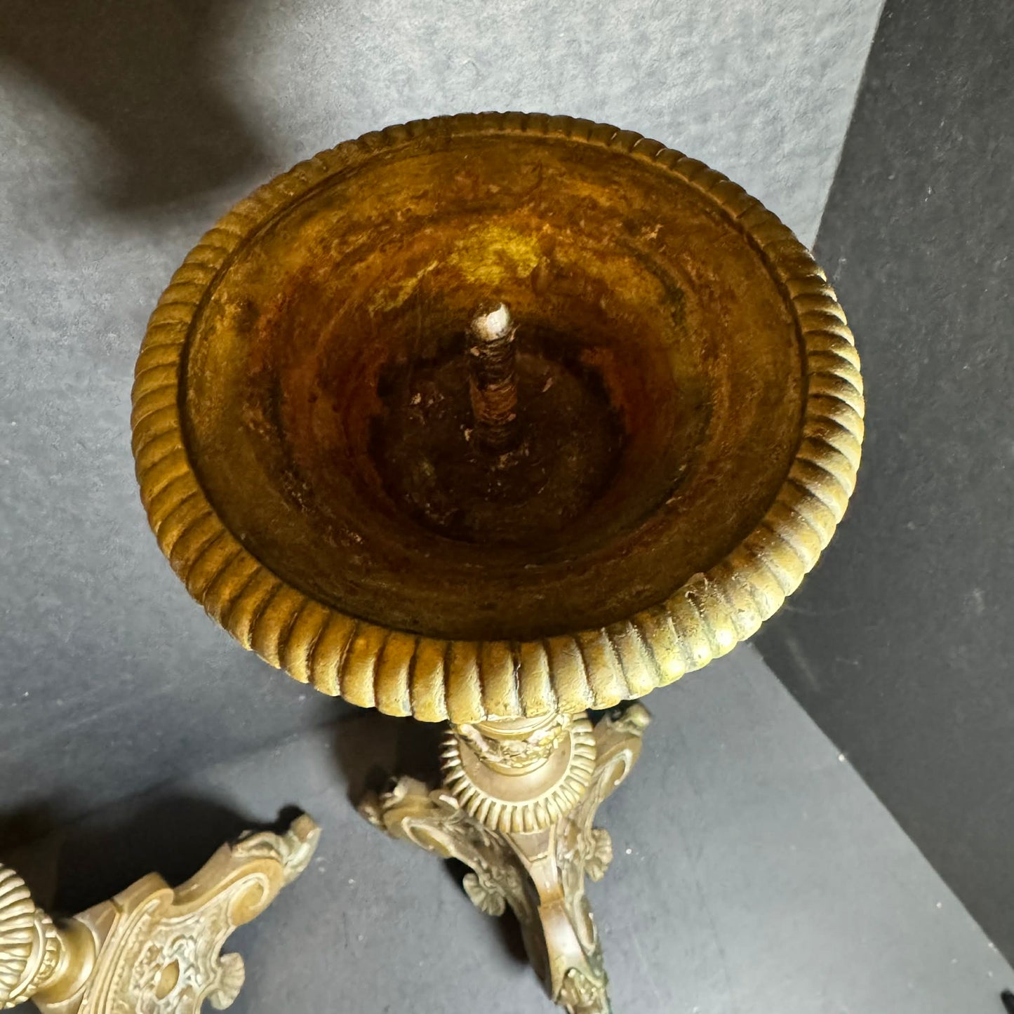 Metal Candle Holder Pair [Item 0140]