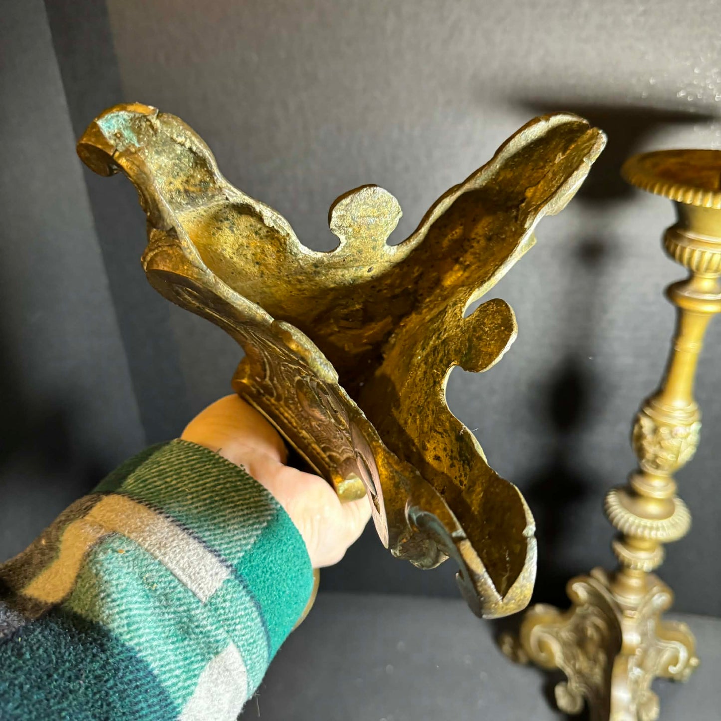 Metal Candle Holder Pair [Item 0140]