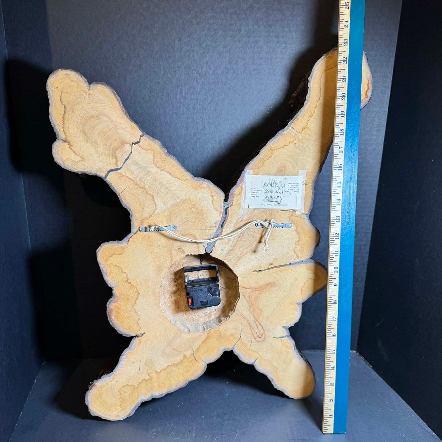 Cypress Wood Clock with Sailboat Face [Item 0141]