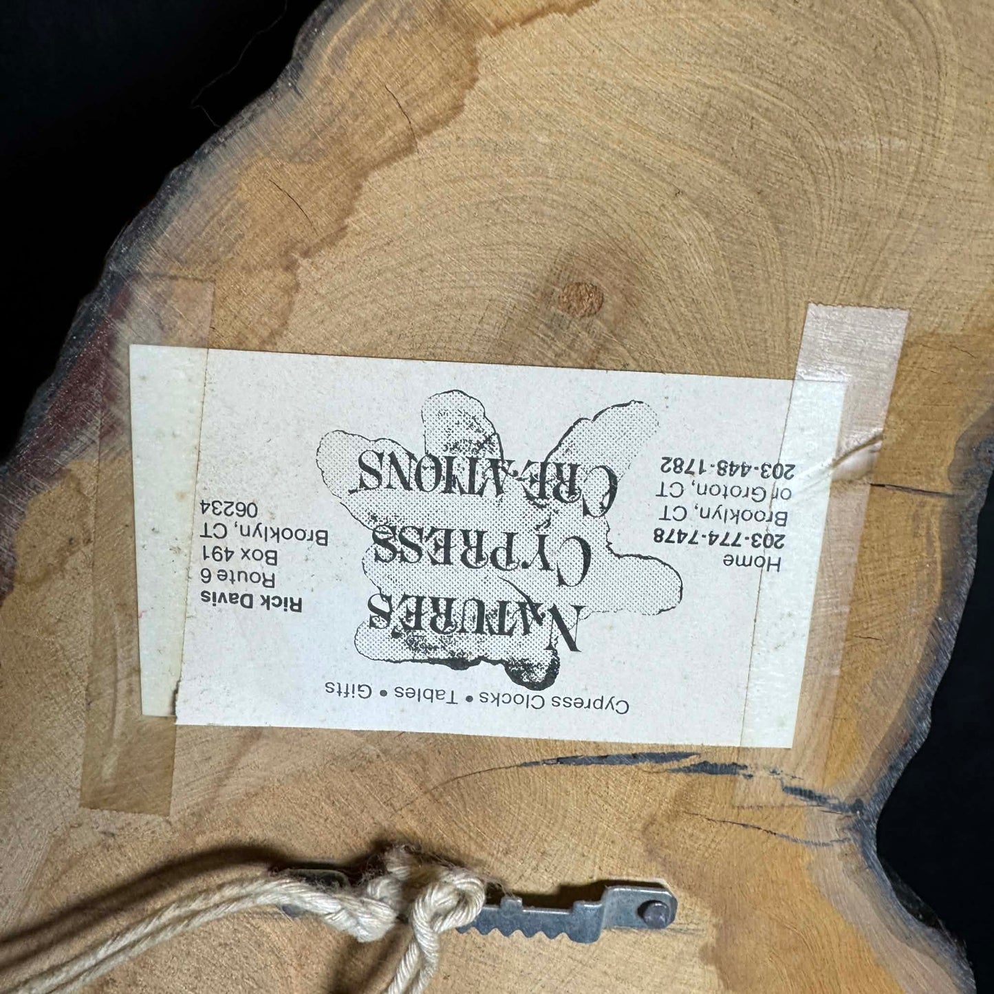 Cypress Wood Clock with Sailboat Face [Item 0141]