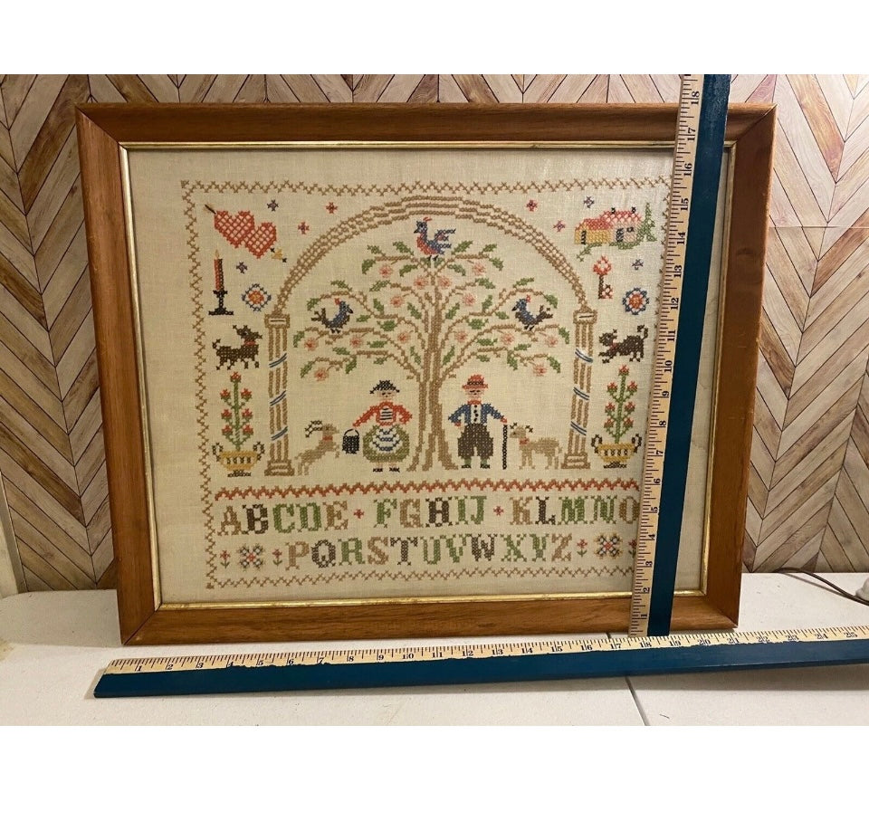 Vintage Alphabet Sampler Cross Stich Art [Art 015]