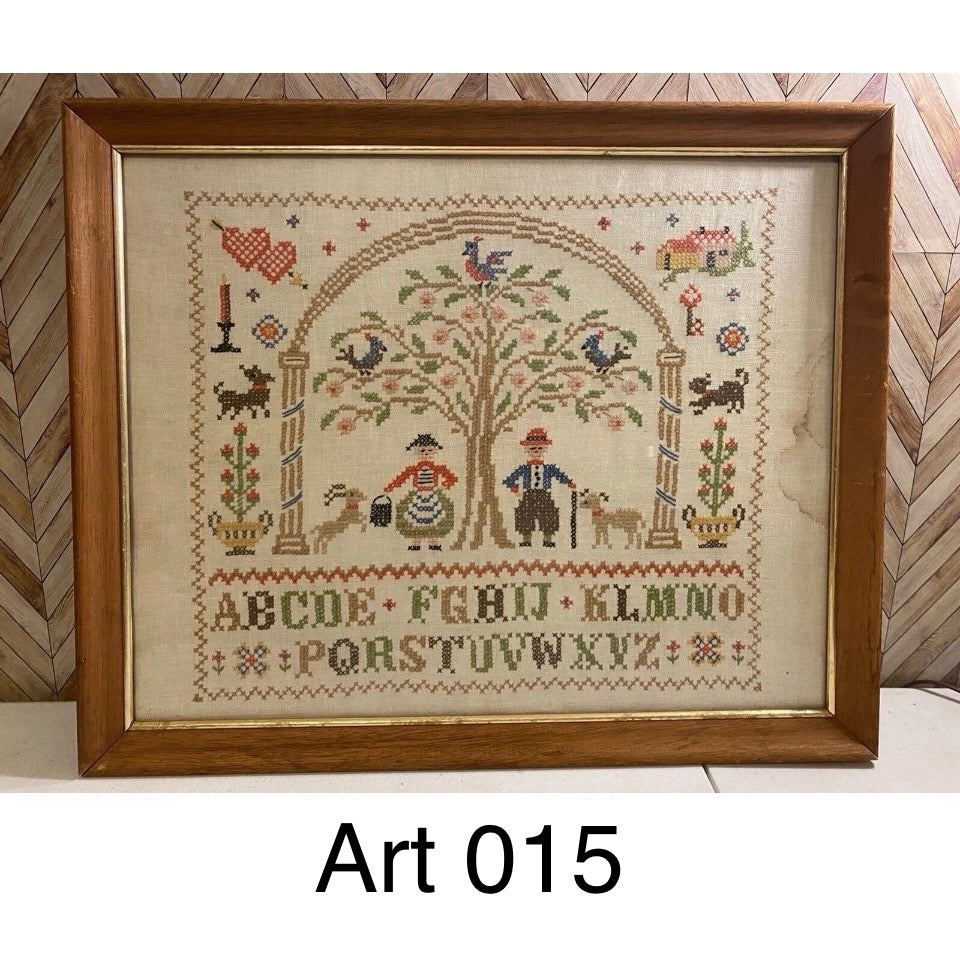 Vintage Alphabet Sampler Cross Stich Art [Art 015]