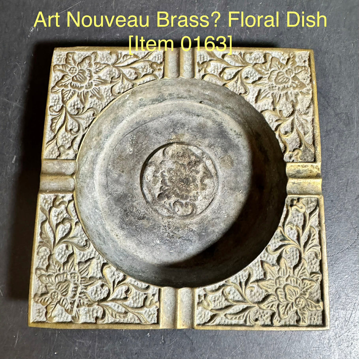 Art Nouveau Brass? Floral Dish [Item 0163]