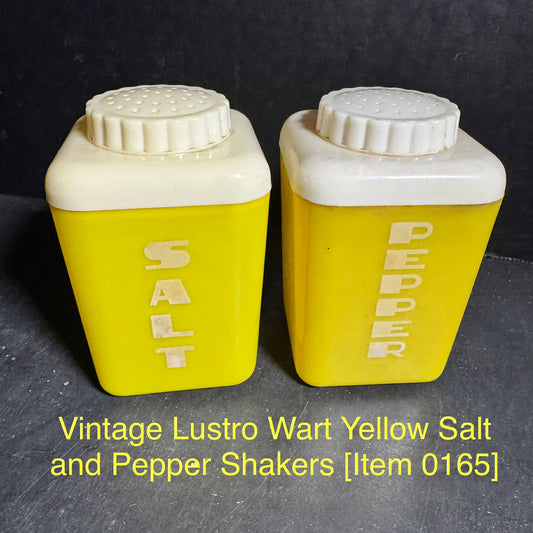 Vintage Lustro Wart Yellow Salt and Pepper Shakers [Item 0165]
