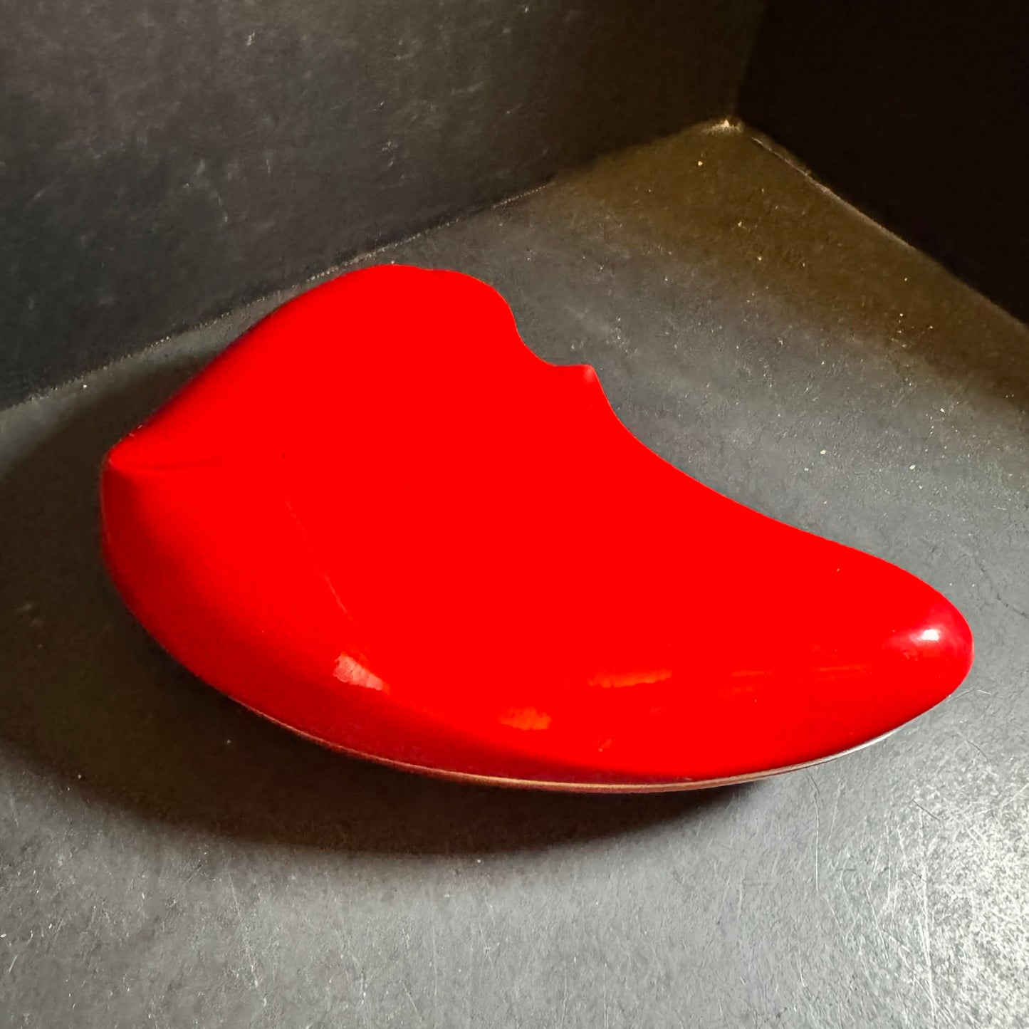 Vintage Funky Red Ceramic Box [Item 0168]