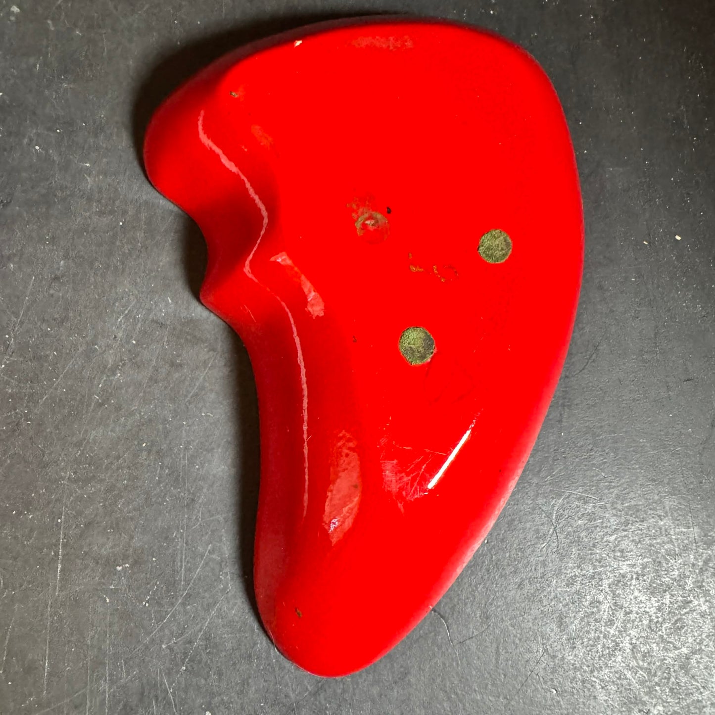 Vintage Funky Red Ceramic Box [Item 0168]