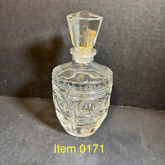 Vintage Clear Jean Forelle London Glass Decanter [Item 0171]
