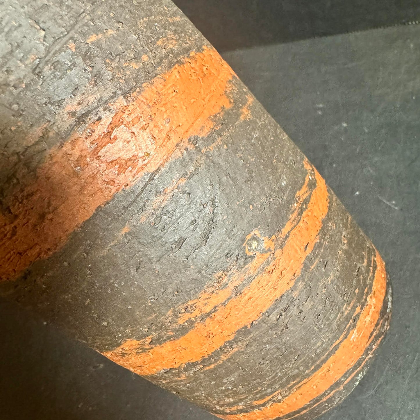 NyMolle Denmark Textured Black and Orange Vase [Item 0231]