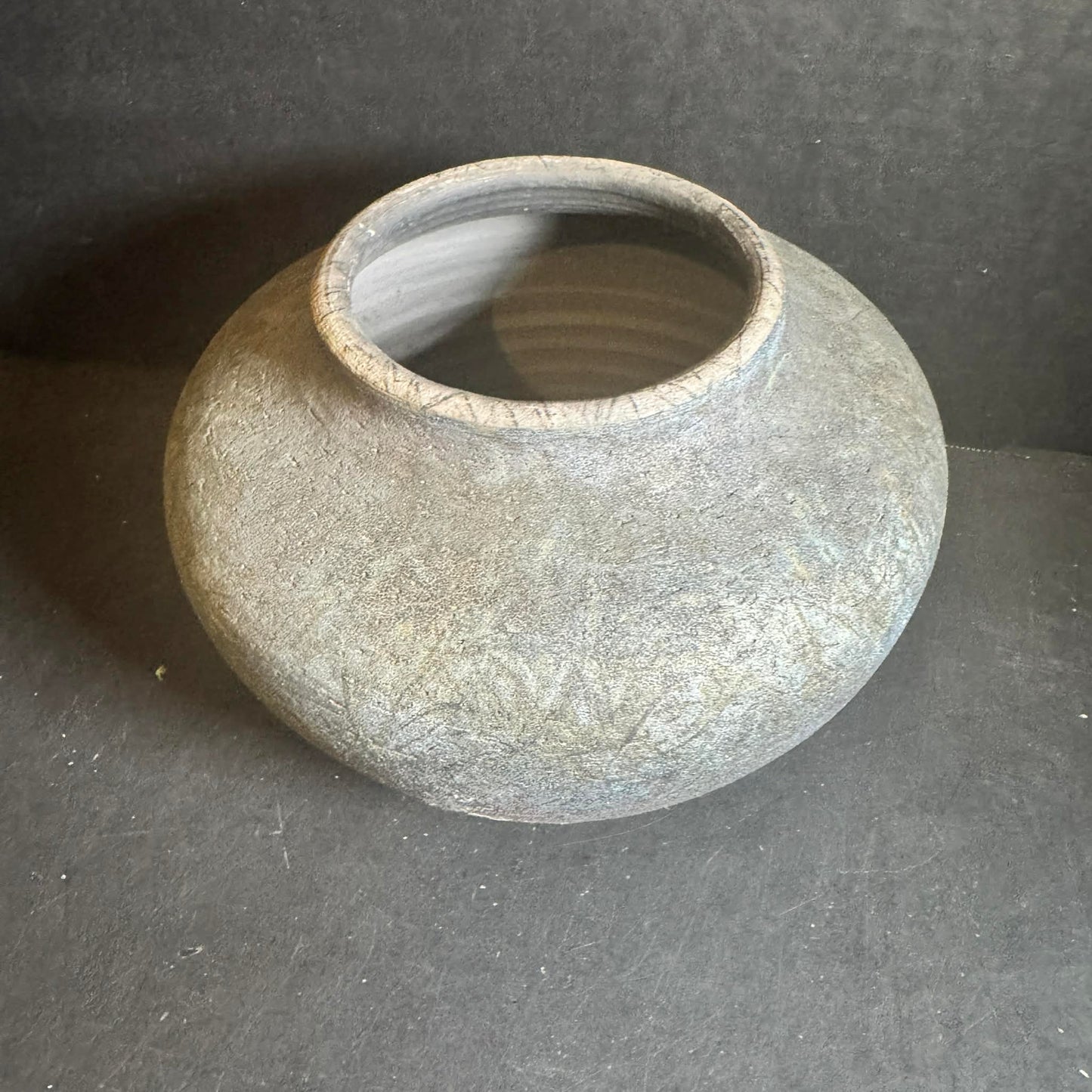 SIGNED Elegant Textured Ceramic Vase [Item 0232]