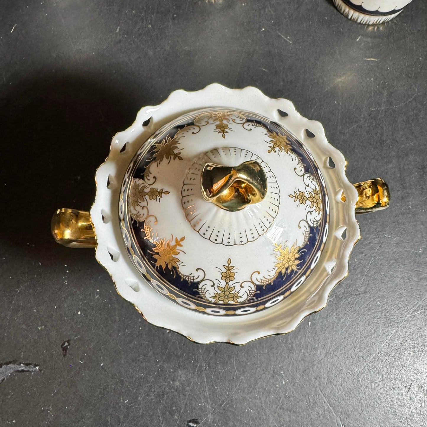 Royal Scotland Porcelain Tea Set with Gold Accents [Item 0236]