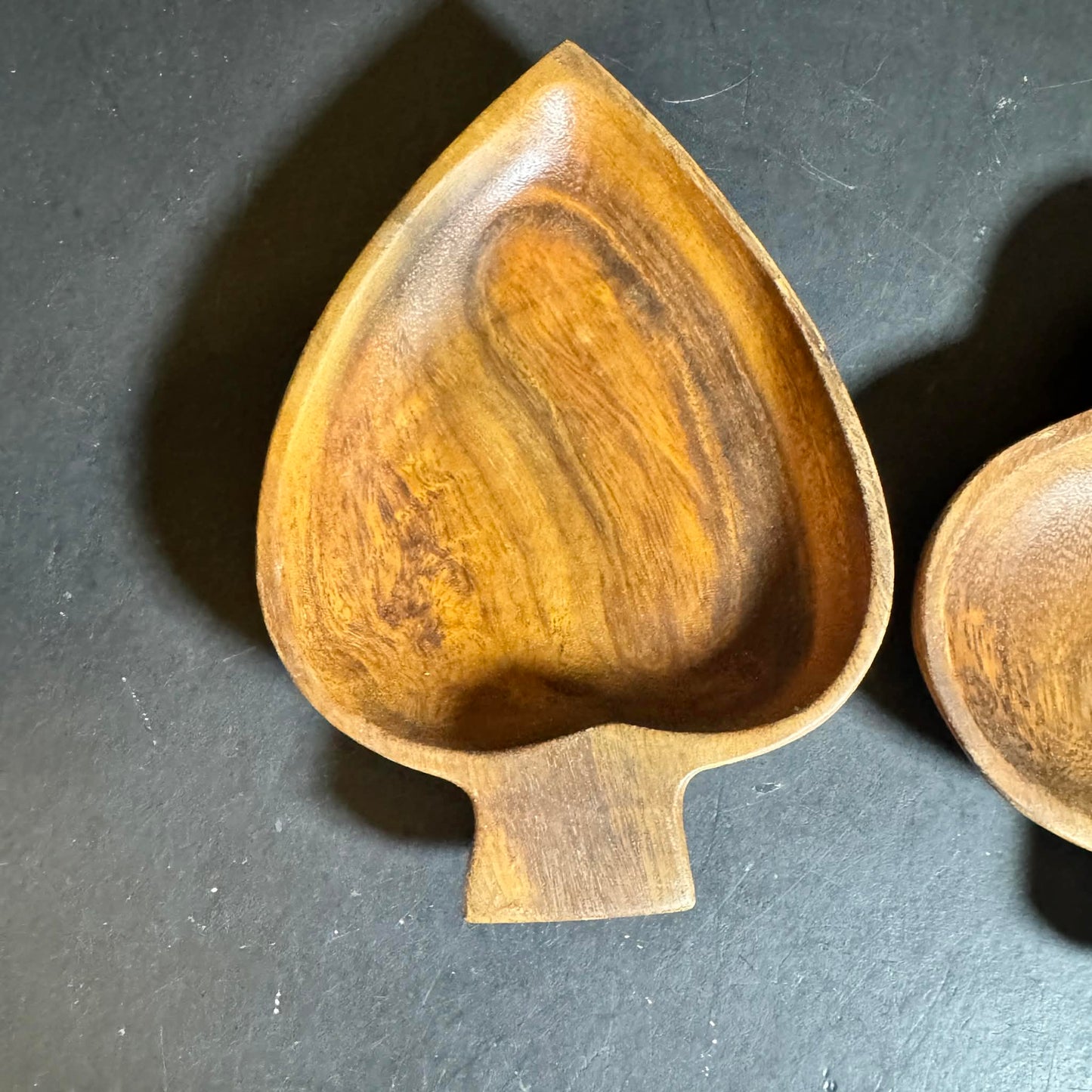 Monkey Pod Mid-Century Mod Wooden Card Suit Serveware Set [Item 0238]