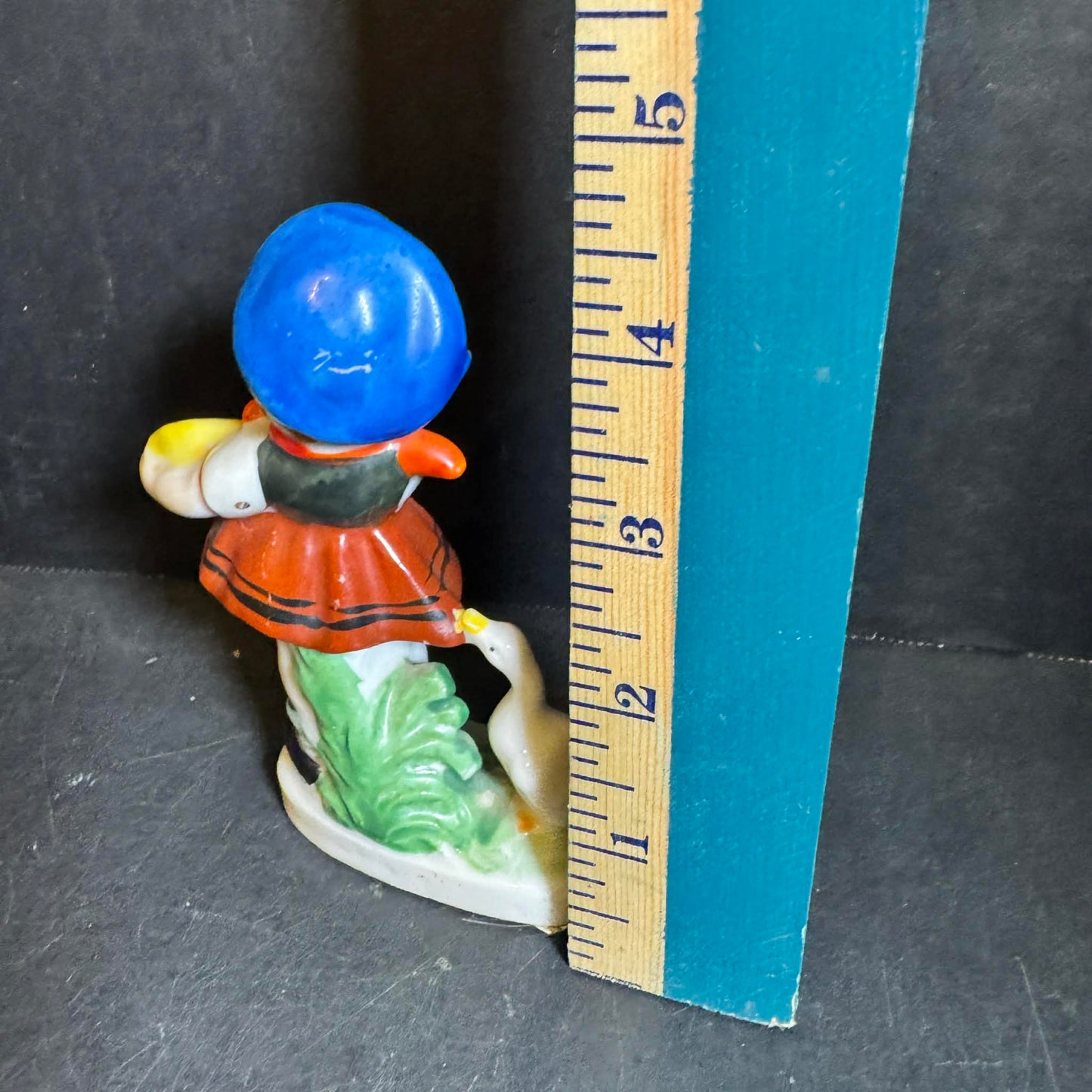 Girl Steals Duck's Eggs Vintage Figurine [Item 0240]