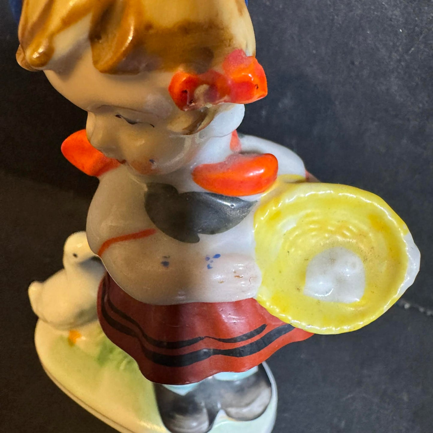 Girl Steals Duck's Eggs Vintage Figurine [Item 0240]
