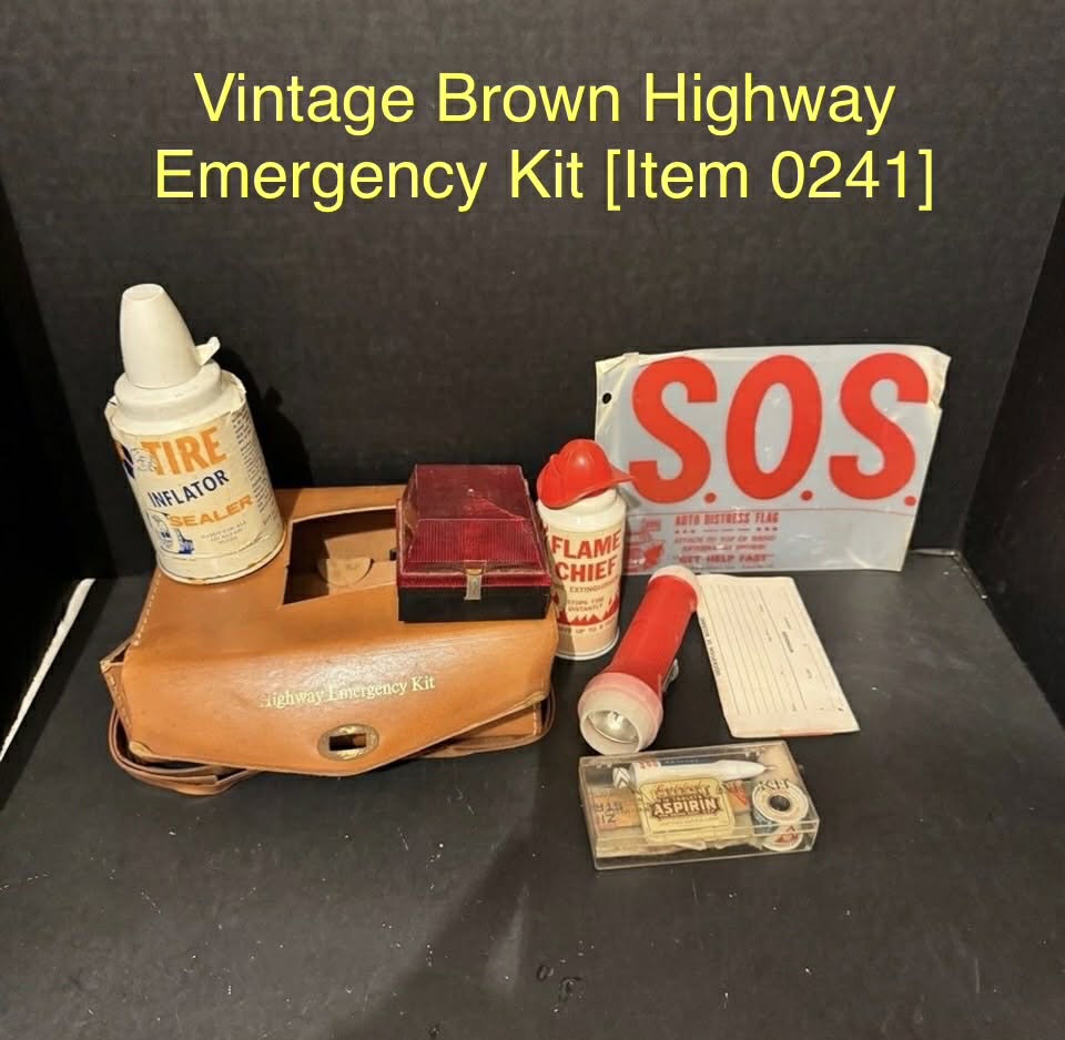 Vintage Brown Highway Emergency Kit [Item 0241]