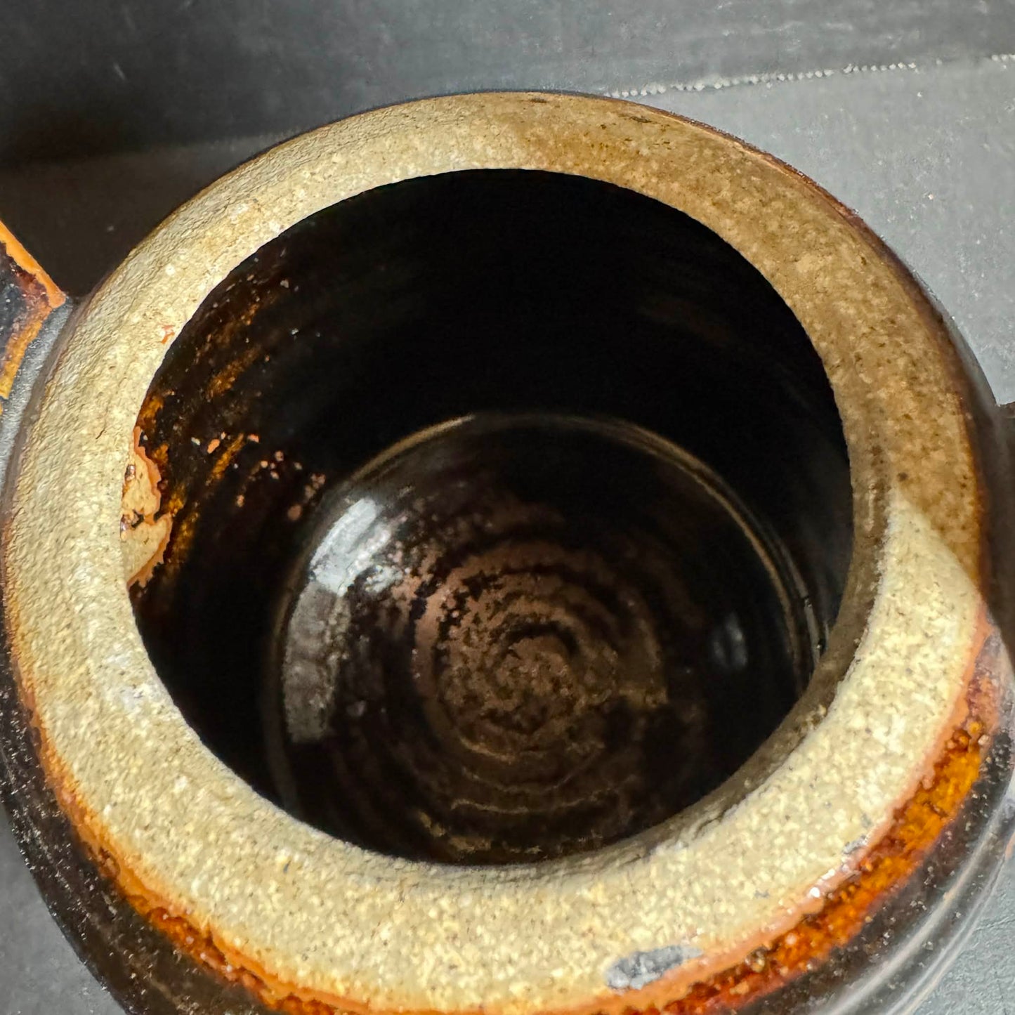 Artisan Brown Ceramic Teapot [Item 0250]
