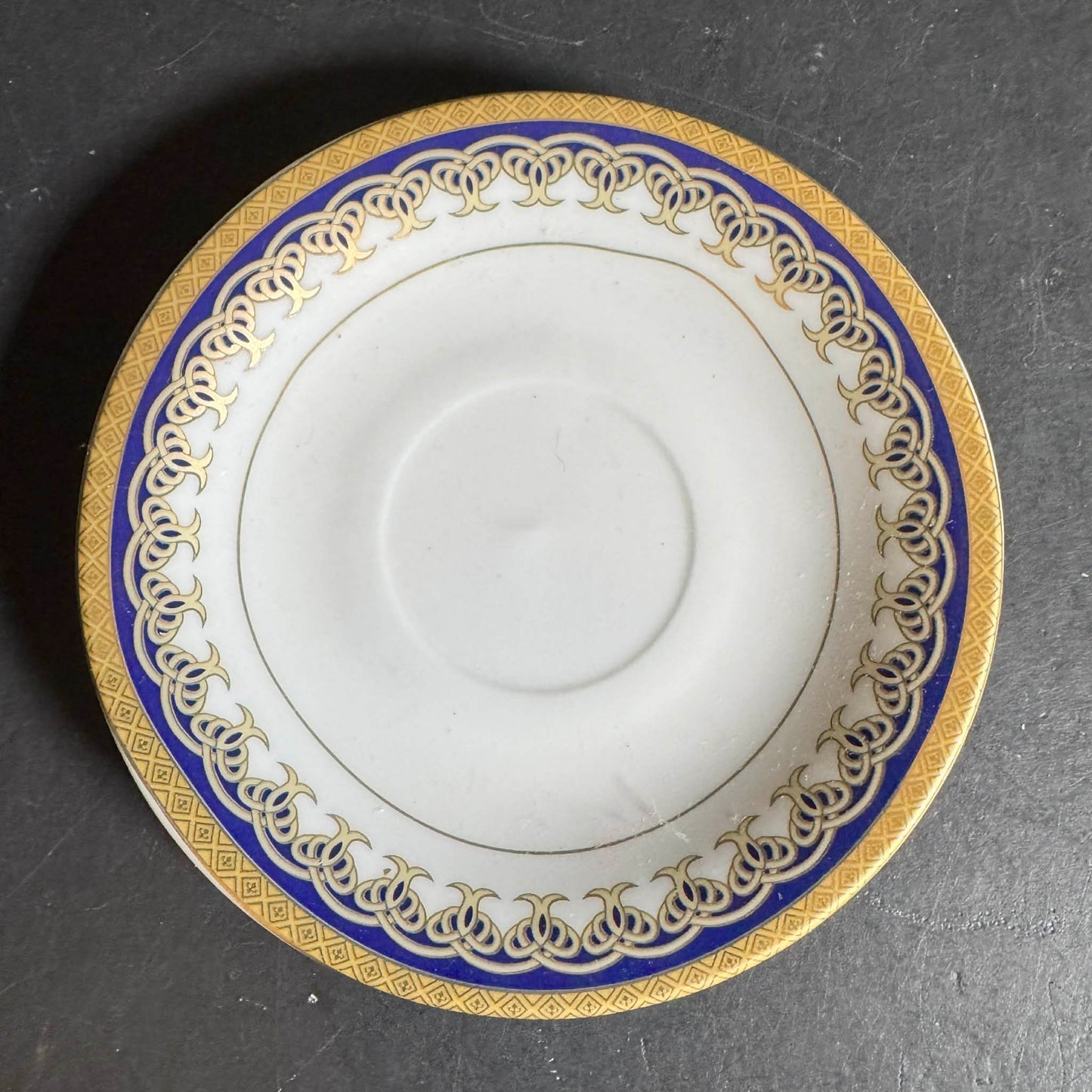 D'Moda Espresso Collection White Teacup Pair Set [Item 0253]