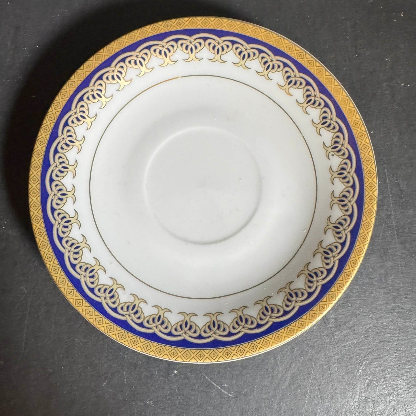 D'Moda Espresso Collection White Teacup Pair Set [Item 0253]