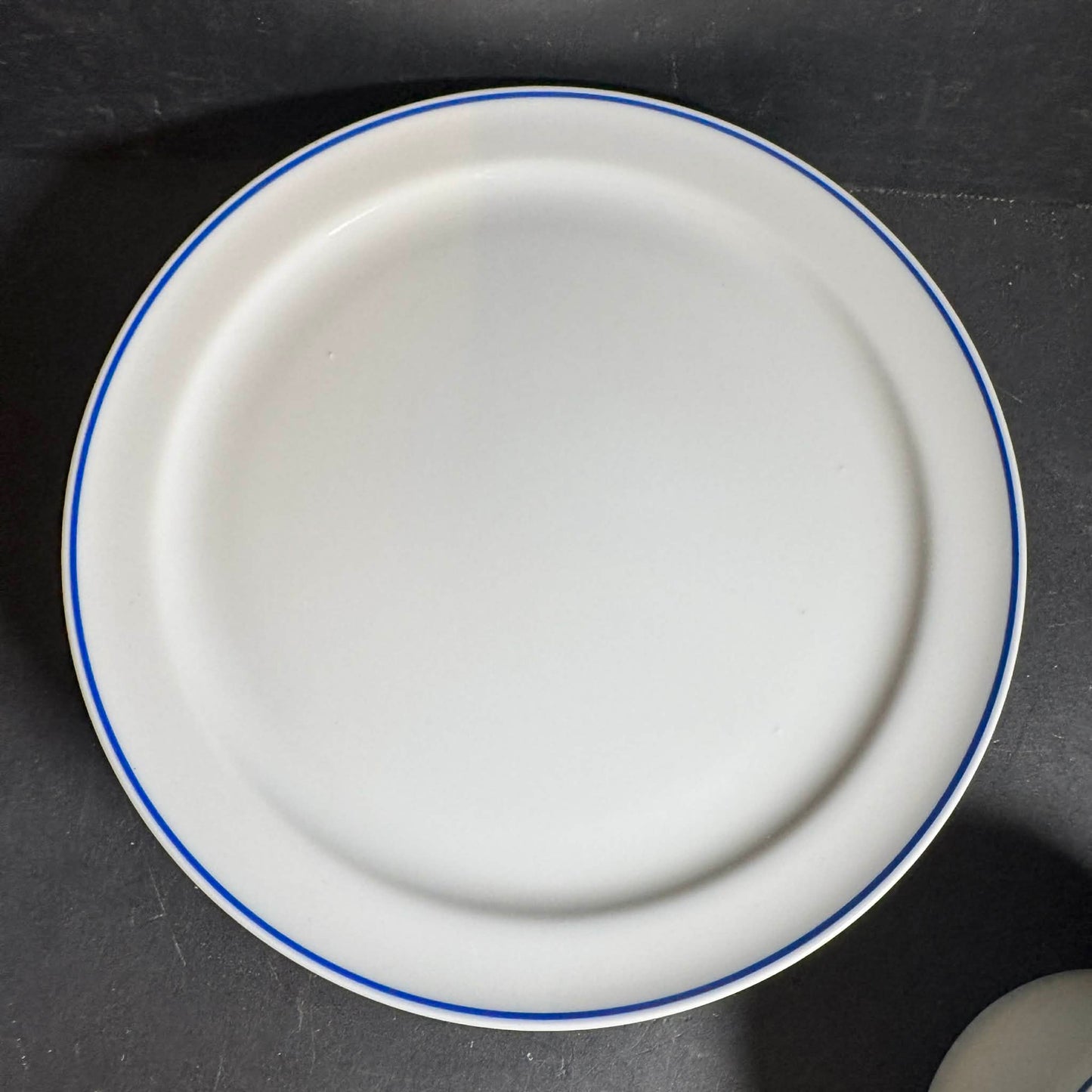 Classic White AMERICAN AIRLINE Dinnerware Set of 3 with Blue Accent [Item 0256]