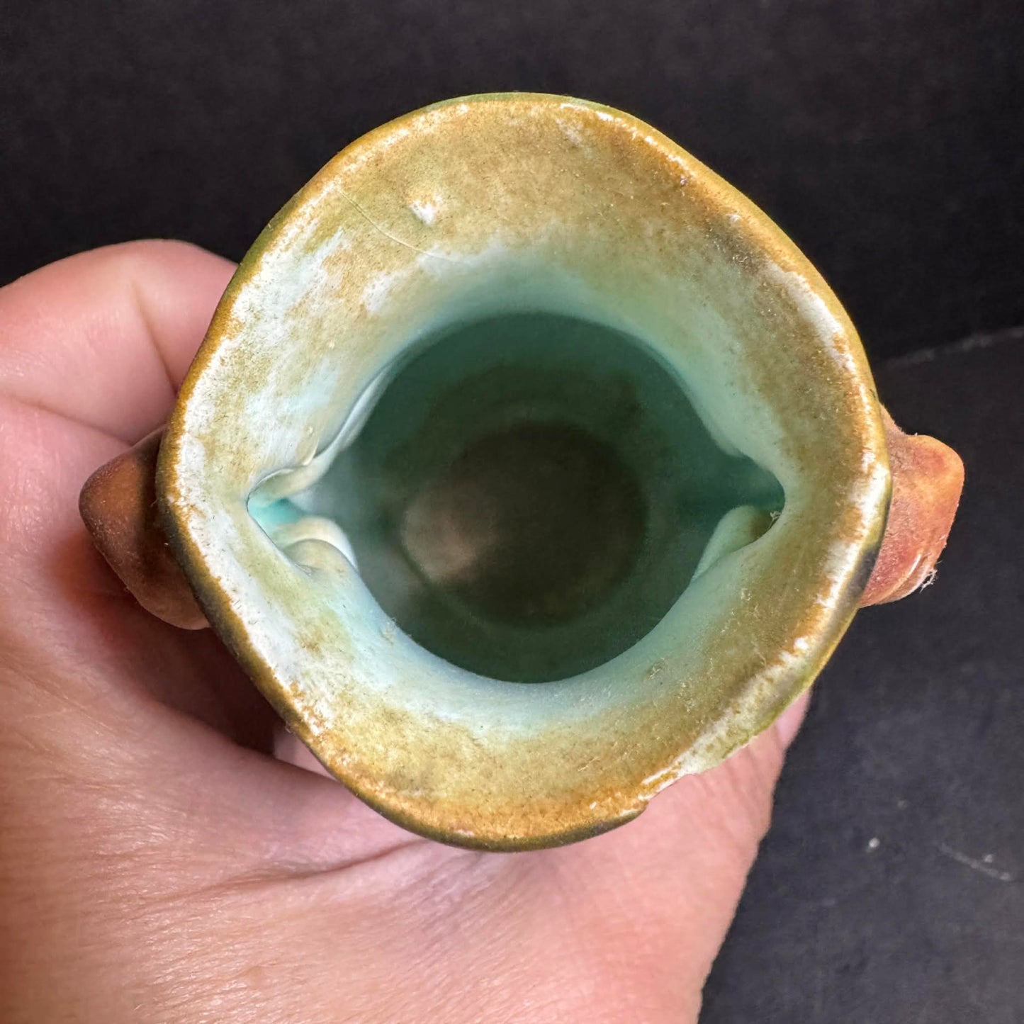 Numbered Decorative MAJOLICA Art Nouveau Iris Floral Vase [Item 0260]