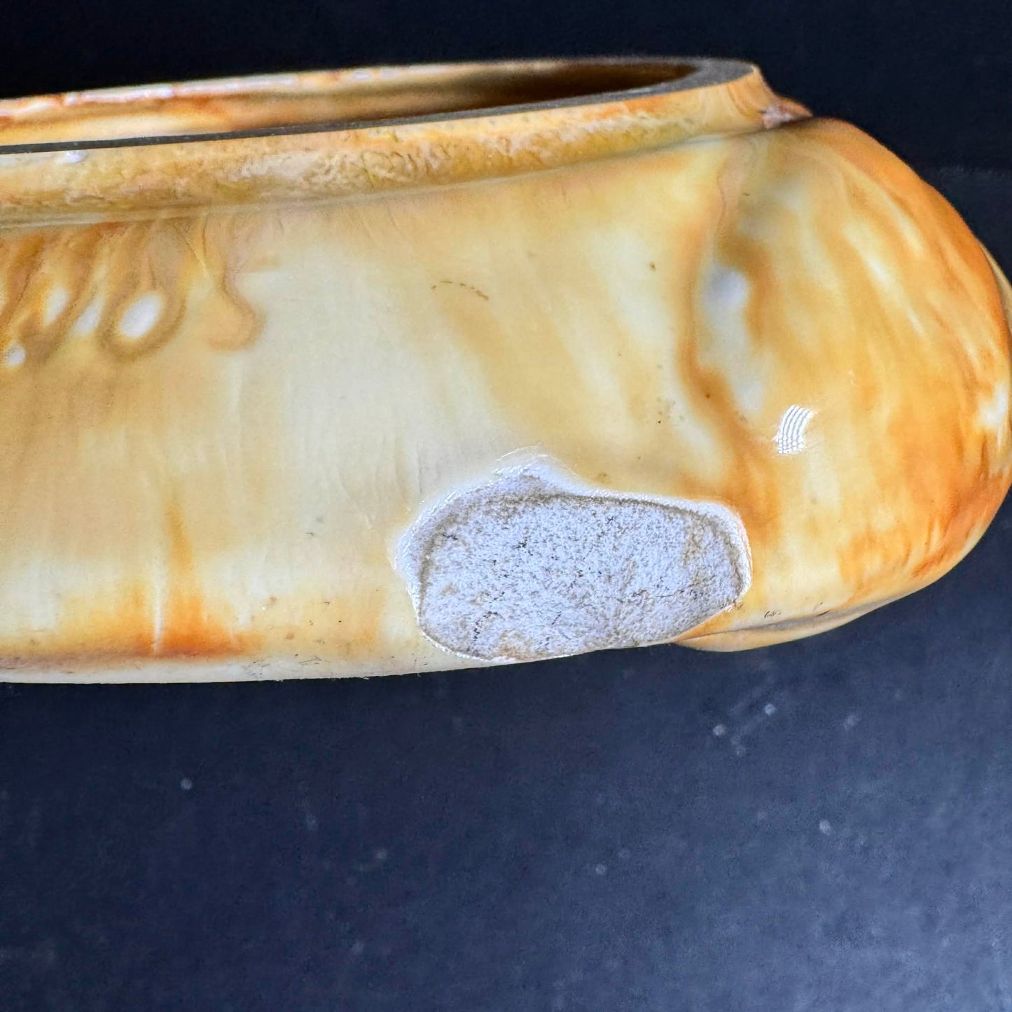 Vintage Art Nouveau 1920 German SOMAG MEISSEN Leopard Trinket Tray [Item 0271]