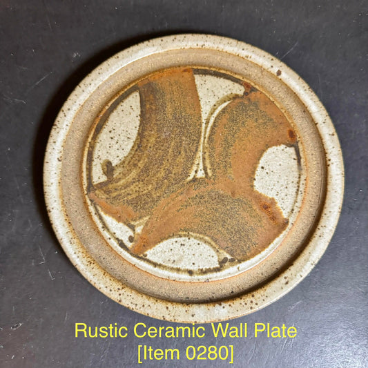 Rustic Ceramic Wall Plate [Item 0280]