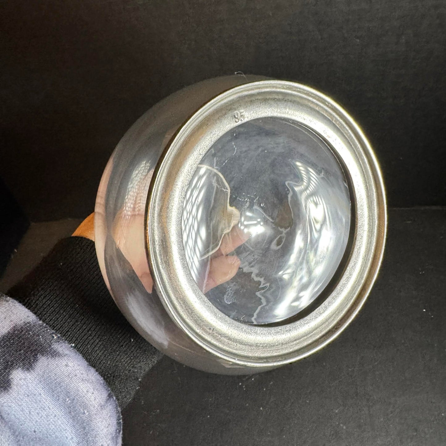 Sophisticated Glass and Pewter Decanter [Item 0284]
