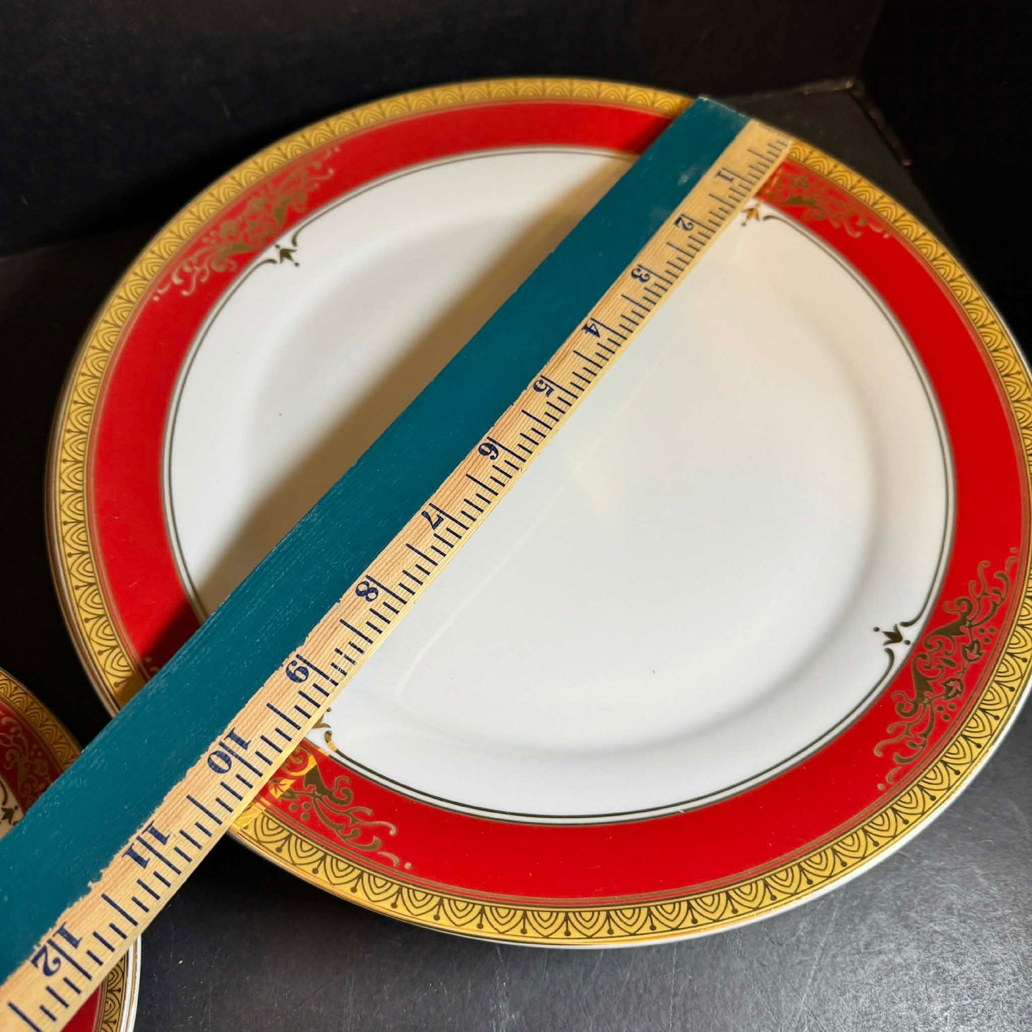 Red/God Edged Royal Scotland Dish Set. Christmas/ Valentine's [Item 0287]