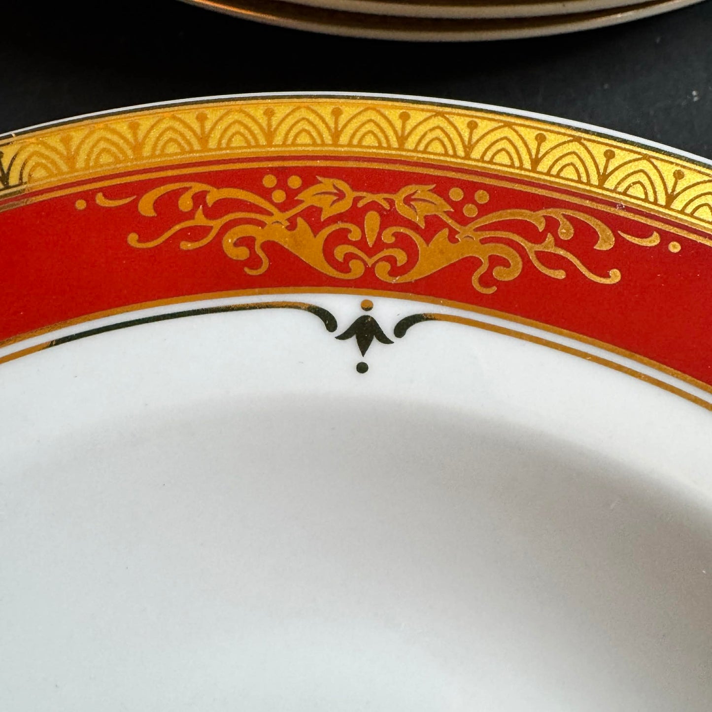 Red/God Edged Royal Scotland Dish Set. Christmas/ Valentine's [Item 0287]