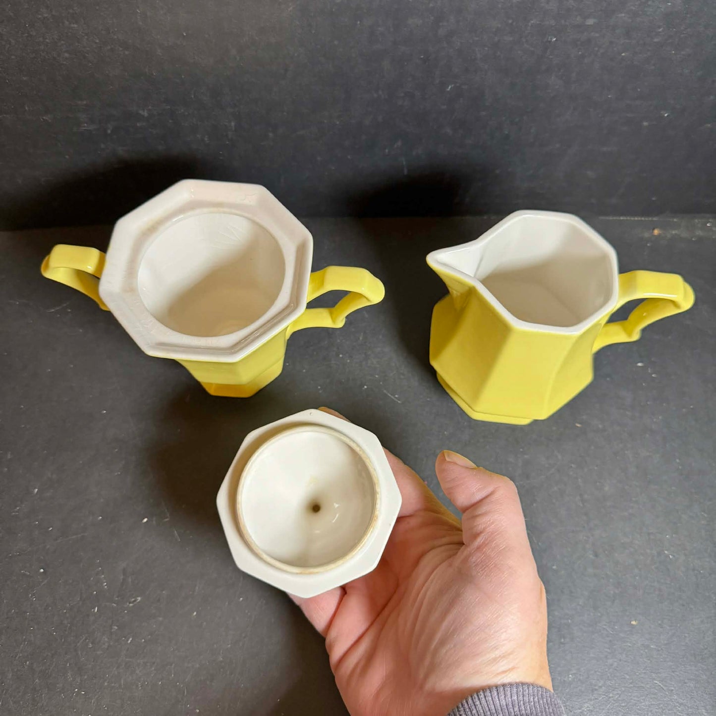 Nikko Classic Collection Yellow Coffee Creamer and Sugar Bowl [Item 0293]