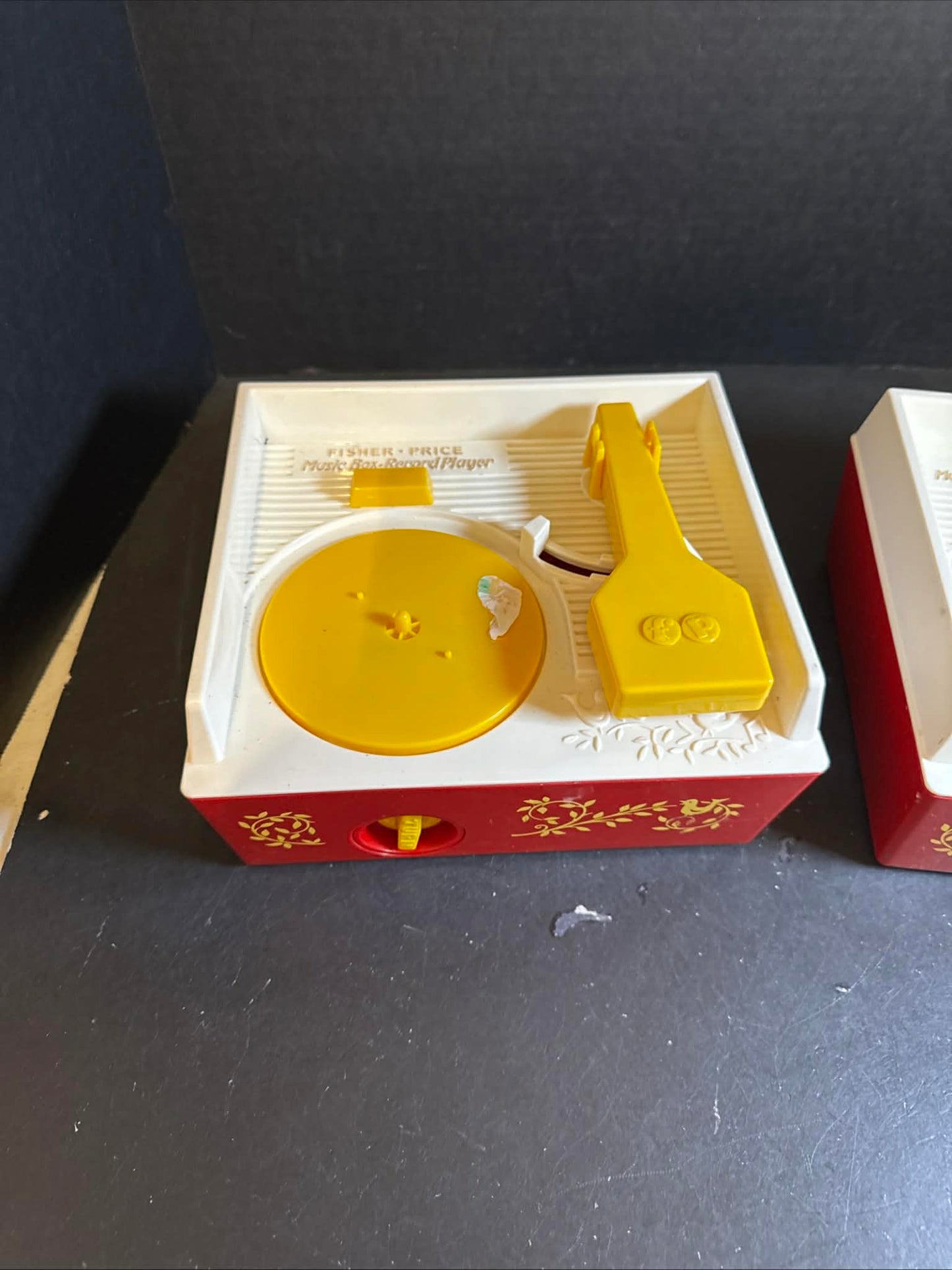 Two Fisher-Price Red and Yellow Music Box Players [Item 0299]