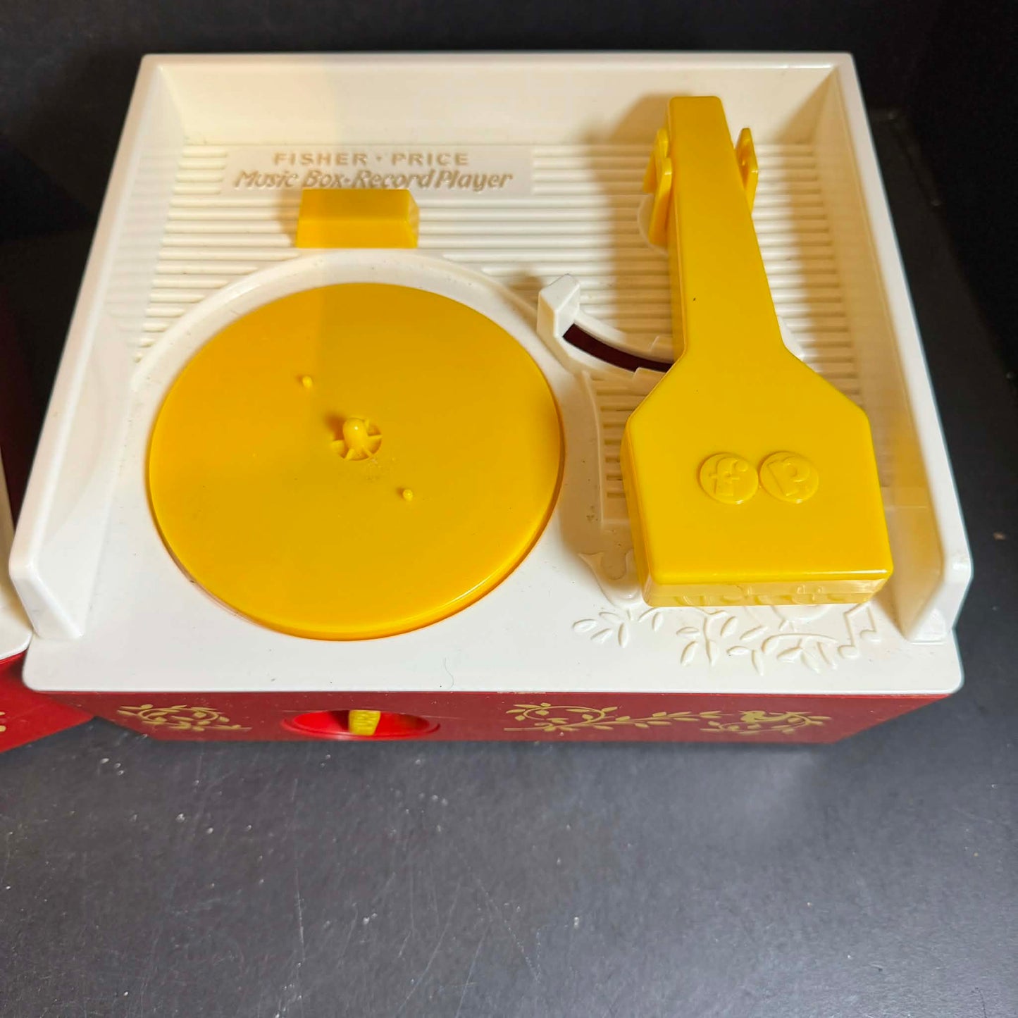 Two Fisher-Price Red and Yellow Music Box Players [Item 0299]