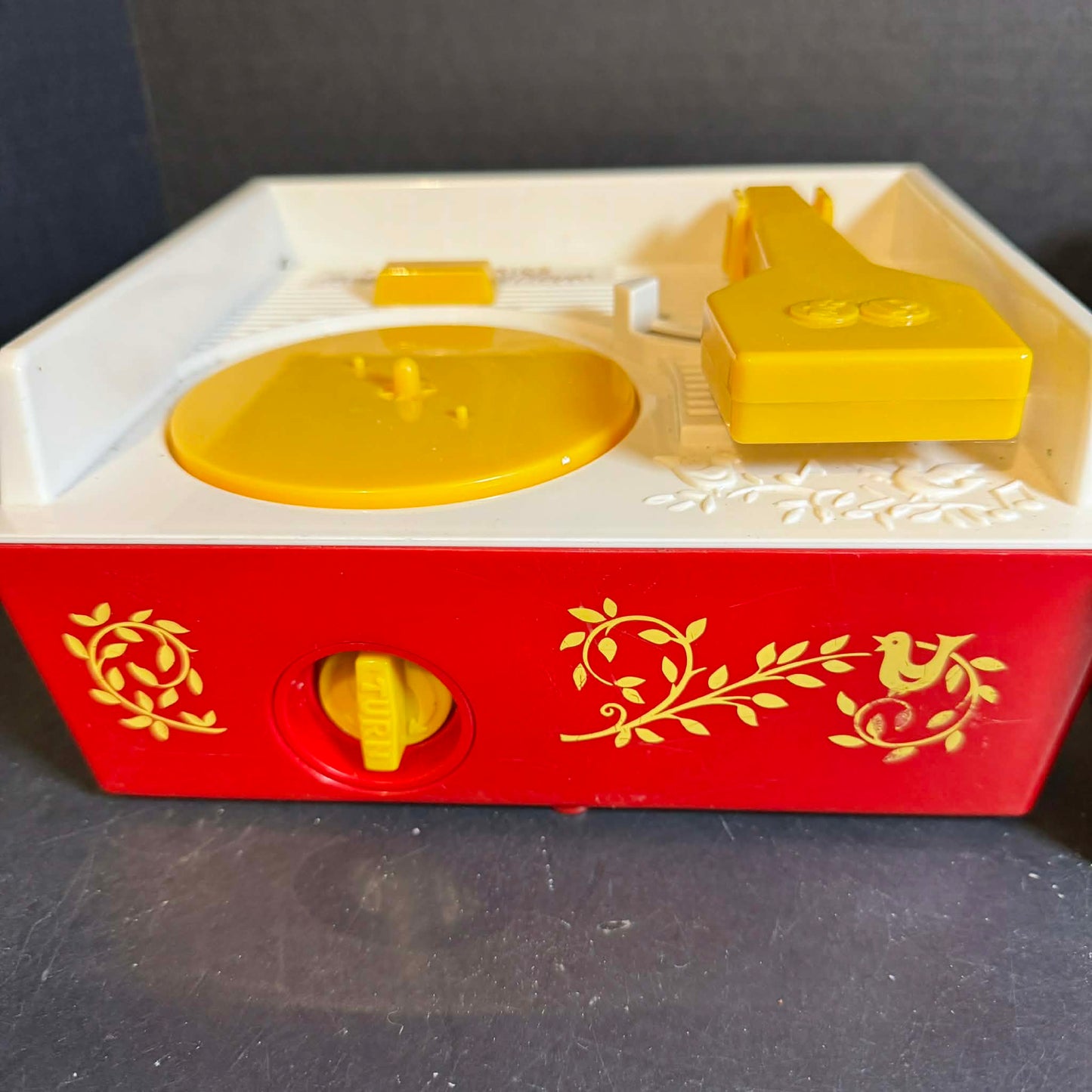 Two Fisher-Price Red and Yellow Music Box Players [Item 0299]