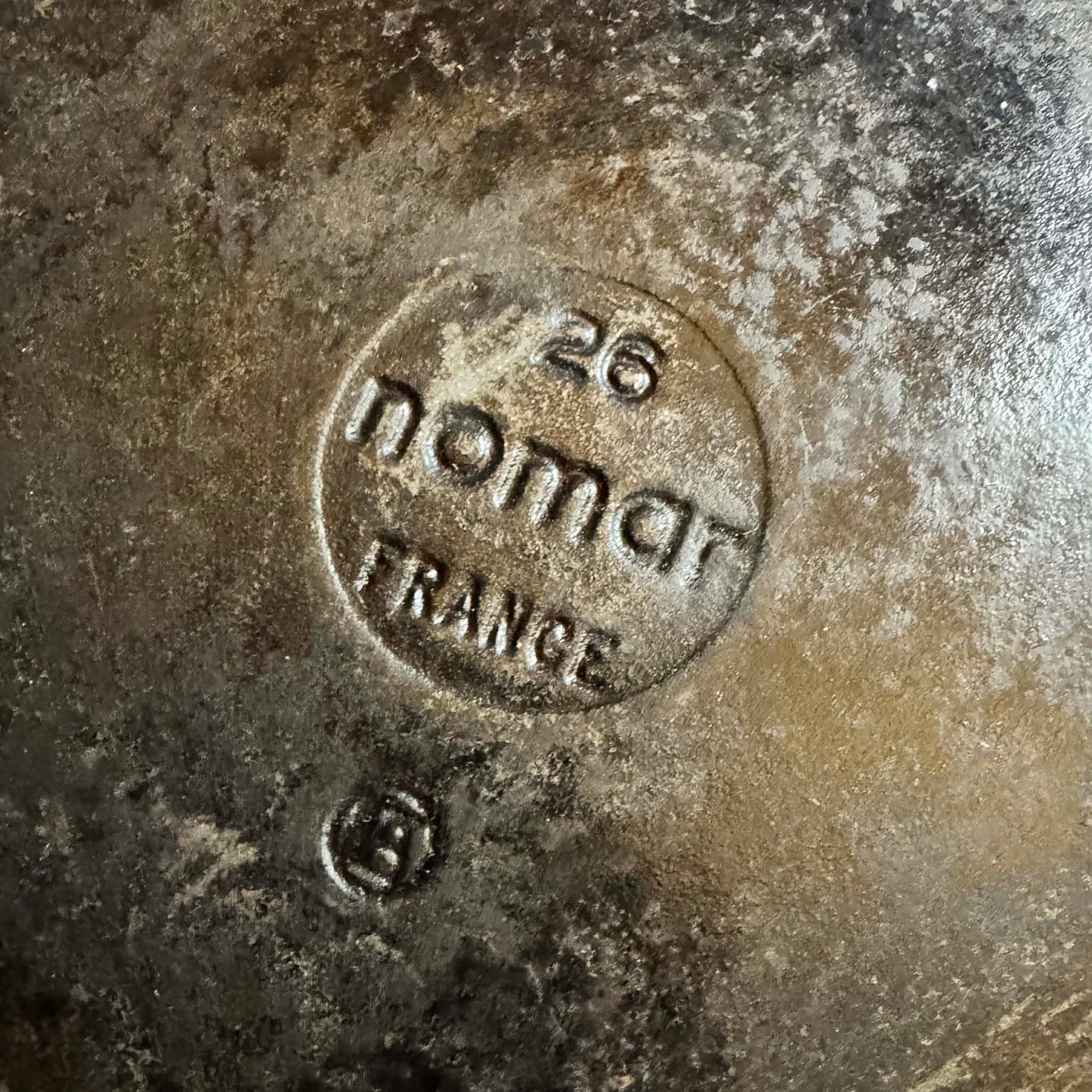 Nomar France Blue Cast Iron Pan with Wooden Handle [Item 0314]