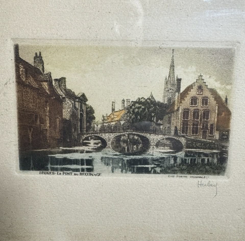 Huley? Orig Parisian Colored Etching [Art 038]