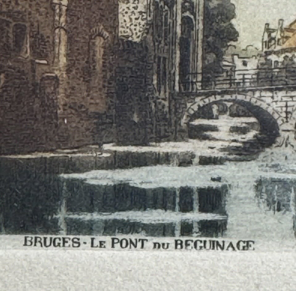 Huley? Orig Parisian Colored Etching [Art 038]