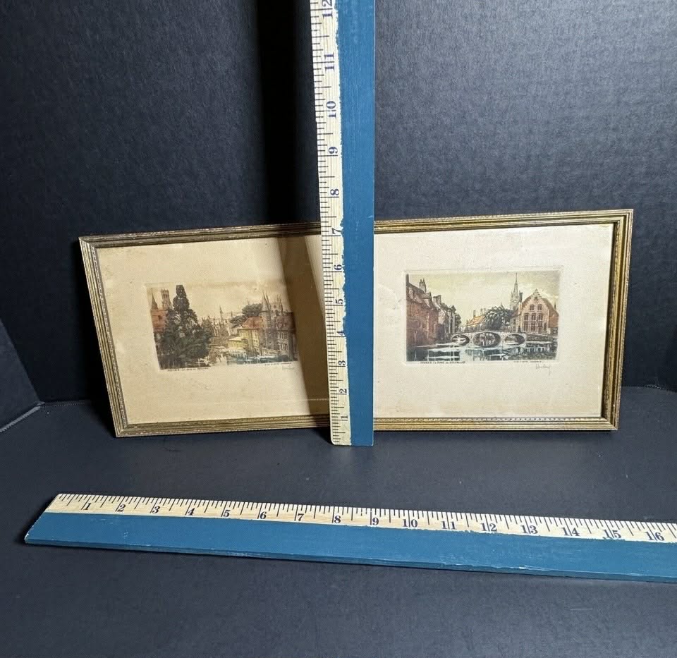 Huley? Orig Parisian Colored Etching [Art 038]