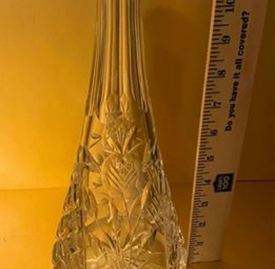 Vintage Cut Glass Flower Vase [Item 039]